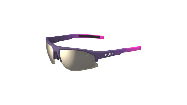 BOLLÉ Sportbrille "BOLT 2.0 S" Größe Sma Anti-Fog Antibeschlags-Beschichtung burgundy pink matte, Gläser TNS Gold, Cat. 3