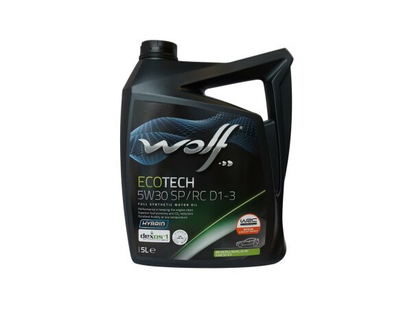 WOLF Motoröl "EcoTech SP/RC D1-3" SAE 5W 5 l Kanister