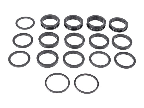 SRAM Ersatz für DUB Spacer Kit, DUB, Kunststoff: 2, 4,5, 5, 6, 6,5, 7,5, 8,5, 9, 10,5 mm und je 2 Stück 2,5, 3, 5,5 mm, Aluminium: 2 Standard Spacer 2,5 mm