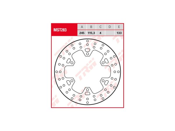 TRW Bremsscheibe "MST283" starr, mit ABE