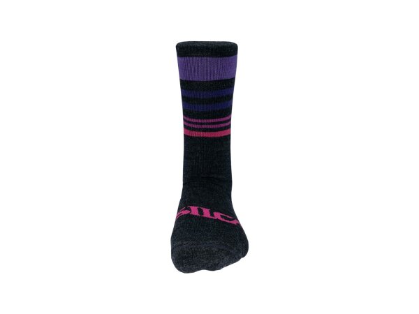 SILCA Socken "Gravel Wool Sock" 70 % Mer Gr. S 35/38, pink / gray stripes