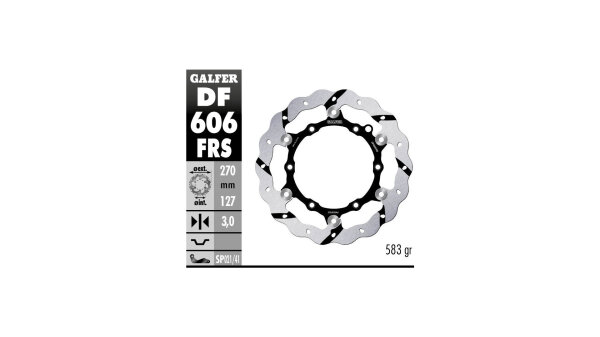 GALFER Wave Bremsscheibe "DF606" Typ FRS - Offroad schwimmend grooved Oversize