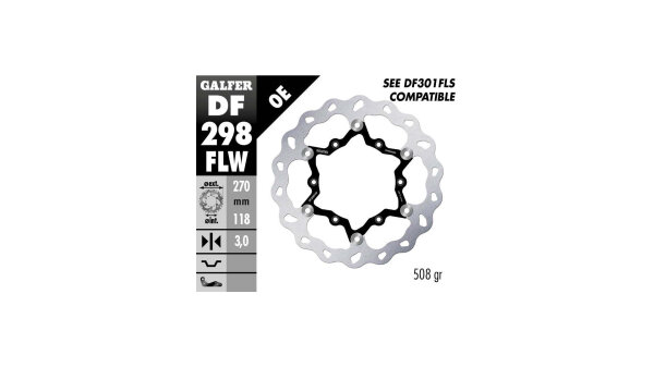 GALFER Wave Bremsscheibe "DF298" Typ FLW - Offroad schwimmend