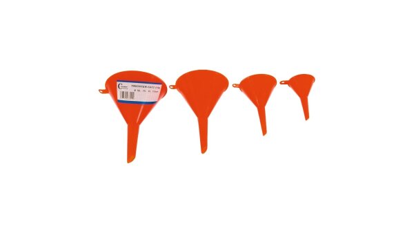 CONDOR Trichter-Set Kunststoff, 4-tlg. Ø 50, 75, 9 orange