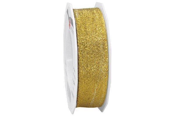 PATTBERG Geschenkband Sacramento m.Drahtkante 25mm/20m gold