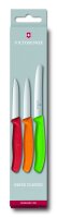 Swiss Classic, Gemüsemesser Set, 3tlg, rot, orange, grün