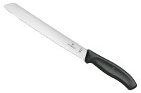 Swiss Classic, Brotmesser, 21cm, Wellen, schwarz, B