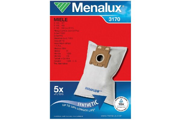 MENALUX Staubbeutel 3170 5 Beutel + 1 Motorfilter (SWIRL M52)