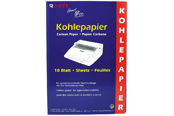 RHEITA Kohlepapier in Mappe 10Blatt