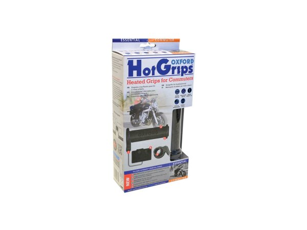 OXFORD Heizgriffe "Hotgrips®Essentia Commuter, 2 Heizstufen passend für 22 / 25 mm Lenkerenden