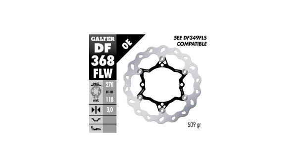 GALFER Wave Bremsscheibe "DF368" Typ FLW - Offroad schwimmend