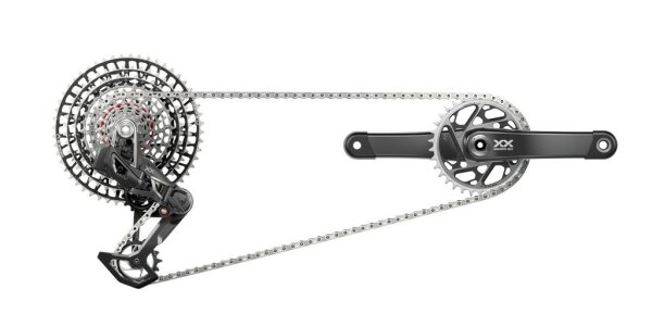 SRAM Schaltgruppen-Set "XX SL Eagle AXS  170 mm Kurbellänge, mit Powermeter, Leistungsmessung beidseitig, Genauigkeit +/- 1,5 %