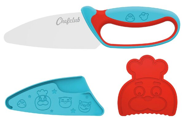 CHEFCLUB Messer für Kinder (Blau&Rot)