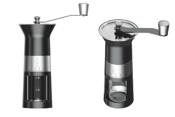 BIALETTI Kaffeemühle Edelstahlmahlwerk schwarz