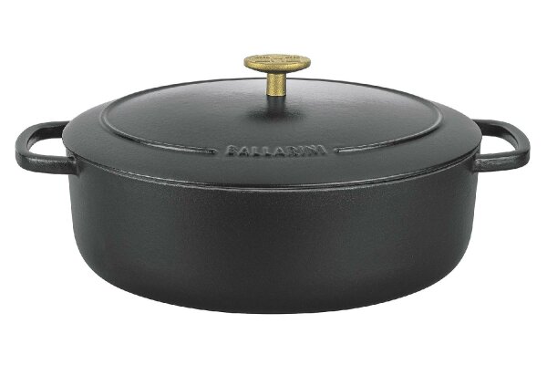 BALLARINI Cocotte Bellamonte Gusseisen oval 6,5l 33cm schwarz