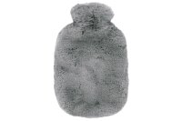 FASHY Wärmflasche mit softem Flauschbezug 2l grau