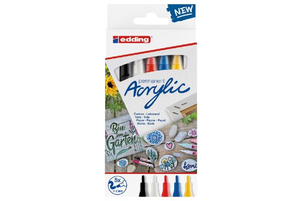 EDDING Acrylmarker 5300 basic fein 5er-Set