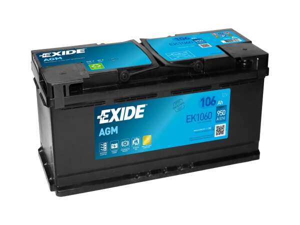 EXIDE Starterbatterie "Start-Stop AGM" F "EK1060"