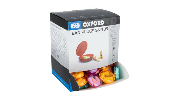 OXFORD Gehörschutz "Ear Plugs" Universal SNR 35 dB, Karton á 100 Taschenetuis mit je 4 Stück