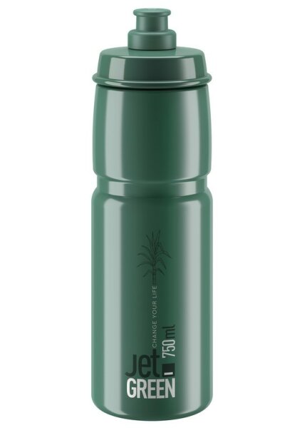 Trinkflasche Elite Jet Green 750ml, dunkelgrün/weiß, Biokunstst