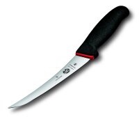 Dual Grip, Ausbeinmesser, 15cm, gerade,schmal,flex,schwarz/rot