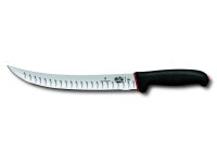 Dual Grip, Schlachtmesser, 25cm,gerade,Kullen,schmal,schwarz/rot