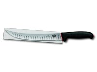 Dual Grip, Schlachtmesser, 25cm,gerade,Kullen,schmal,schwarz/rot