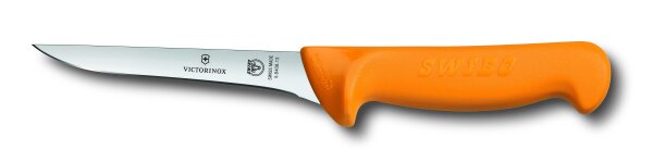 Swibo, Ausbeinmesser, 13cm, gerade, schmal, orange, SB-Hülle