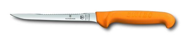 Swibo, Filetiermesser, 16cm, gerade, flex-schmal, orange, SB