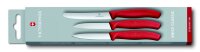 Swiss Classic, Gemüsemesser Set, 3tlg, rot