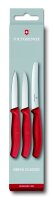 Swiss Classic, Gemüsemesser Set, 3tlg, rot