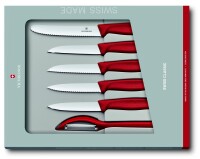 Swiss Classic, Gemüsemesser Set, 6tlg, rot, G