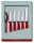 Swiss Classic, Gemüsemesser Set, 6tlg, rot, G