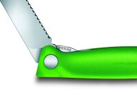 Swiss Classic, Picknick Messer, 11cm, Wellen, grün, B