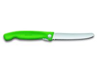 Swiss Classic, Picknick Messer, 11cm, Wellen, grün, B