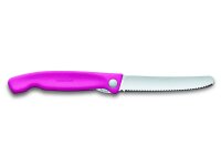 Swiss Classic, Picknick Messer, 11cm, Wellen, pink, B