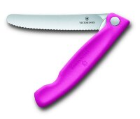 Swiss Classic, Picknick Messer, 11cm, Wellen, pink, B