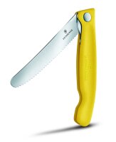 Swiss Classic, Picknick Messer, 11cm, Wellen, gelb, B