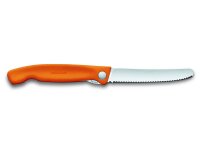 Swiss Classic, Picknick Messer, 11cm, Wellen, orange, B