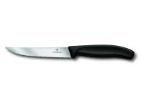 Swiss Classic, Steak und Pizzamesser, 12cm, Wellen, schwarz