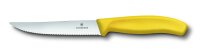 Swiss Classic, Steak und Pizzamesser, 12cm, Wellen, gelb