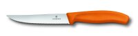 Swiss Classic, Steak und Pizzamesser, 12cm, Wellen, orange