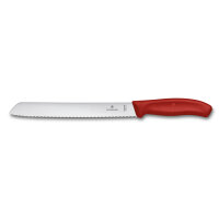 Swiss Classic, Brotmesser, 21cm, Wellen, rot, B