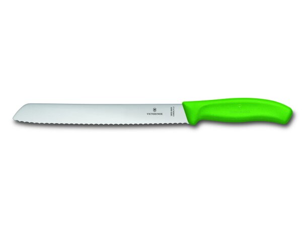 SwissClassic, Brotmesser, Wellenschliff, 21 cm, grün, Blister