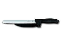 Swiss Classic, DUX-Messer, 21cm, Wellen, schwarz