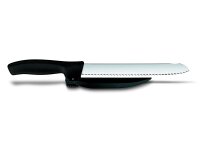 Swiss Classic, DUX-Messer, 21cm, Wellen, schwarz