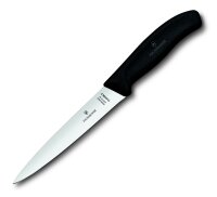 Swiss Classic Filetierm., flex. Klinge, 16cm, schwarz, Blister