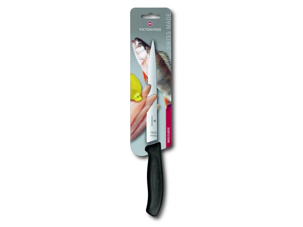 Swiss Classic, Filetiermesser, 20cm, gerade, schwarz, B