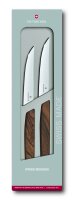 Swiss Modern Steakmesser-Set, 2-teilig, 12cm, Nussb., Geschenkv.