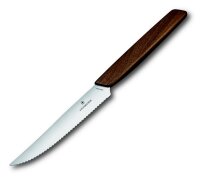 Swiss Modern Steakm.-Set, 2-teil., Wellens.12cm,Nussb.,Geschenks.